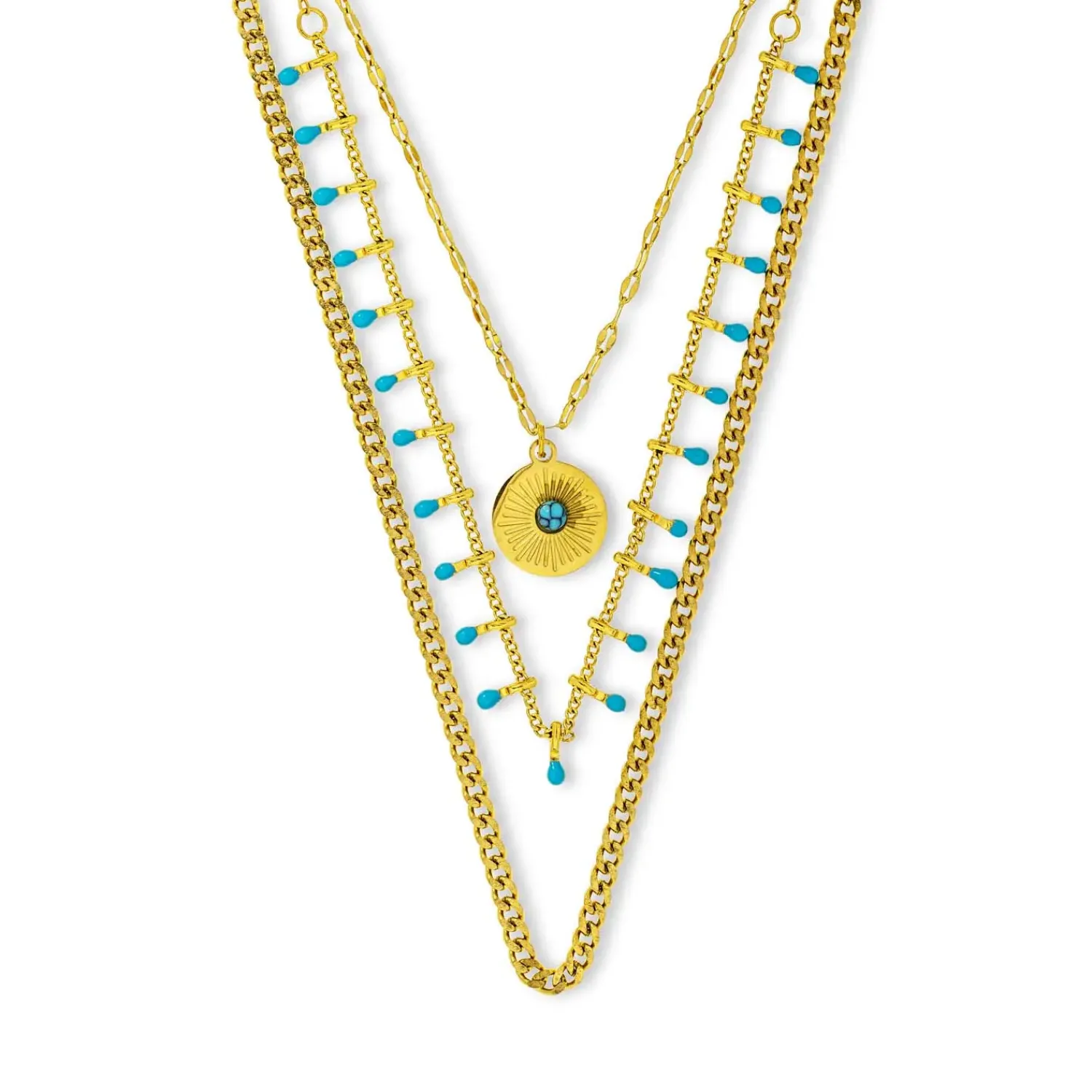 Bijou Brigitte Collier multirangs - Golden Sundowner New