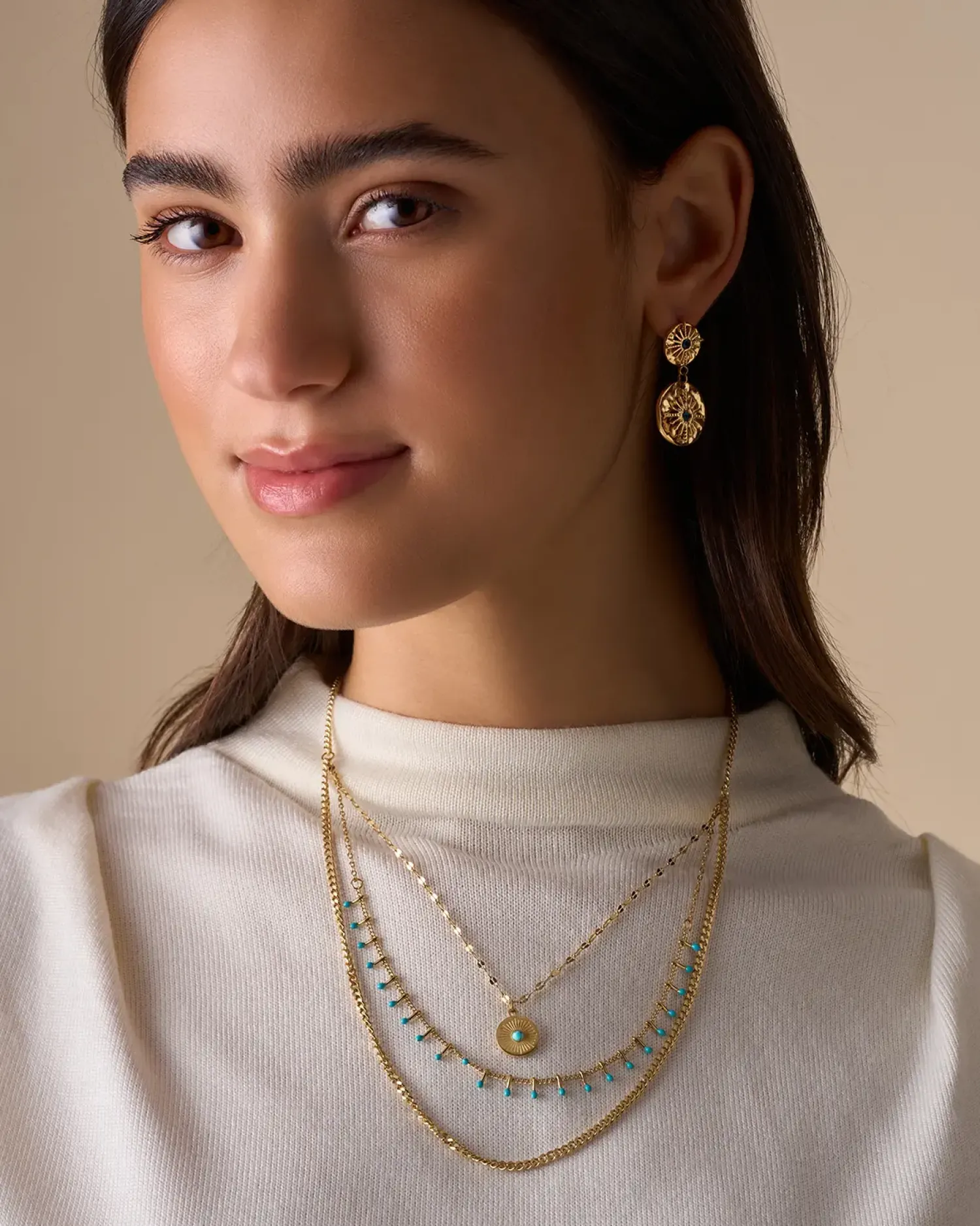 Bijou Brigitte Collier multirangs - Golden Sundowner New
