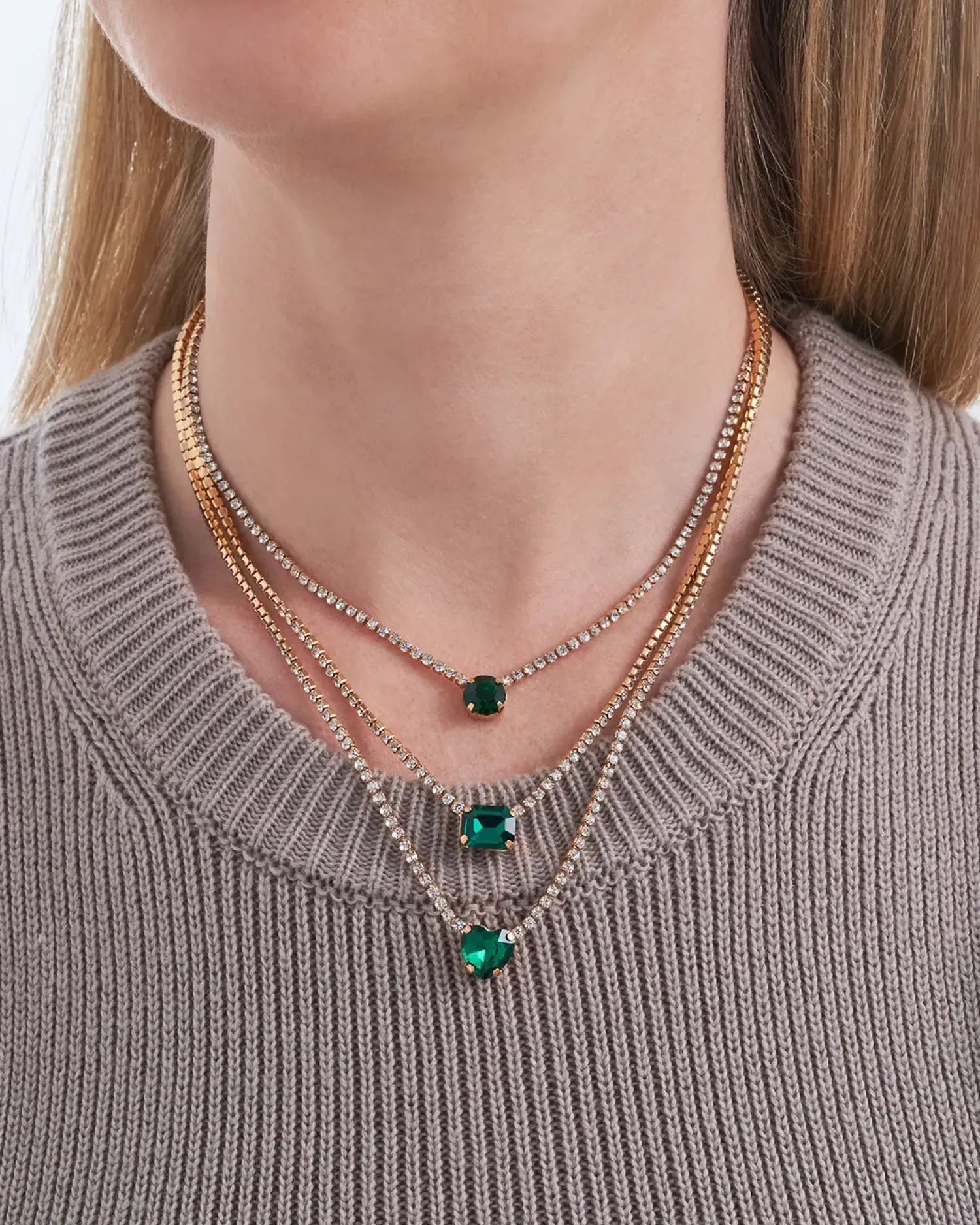 Bijou Brigitte Collier multirangs - Gorgeous Green Outlet