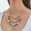 Bijou Brigitte Collier multirangs - Green Beads Sale