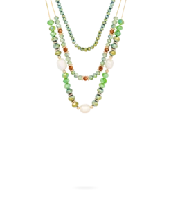 Bijou Brigitte Collier multirangs - Green Beads Sale
