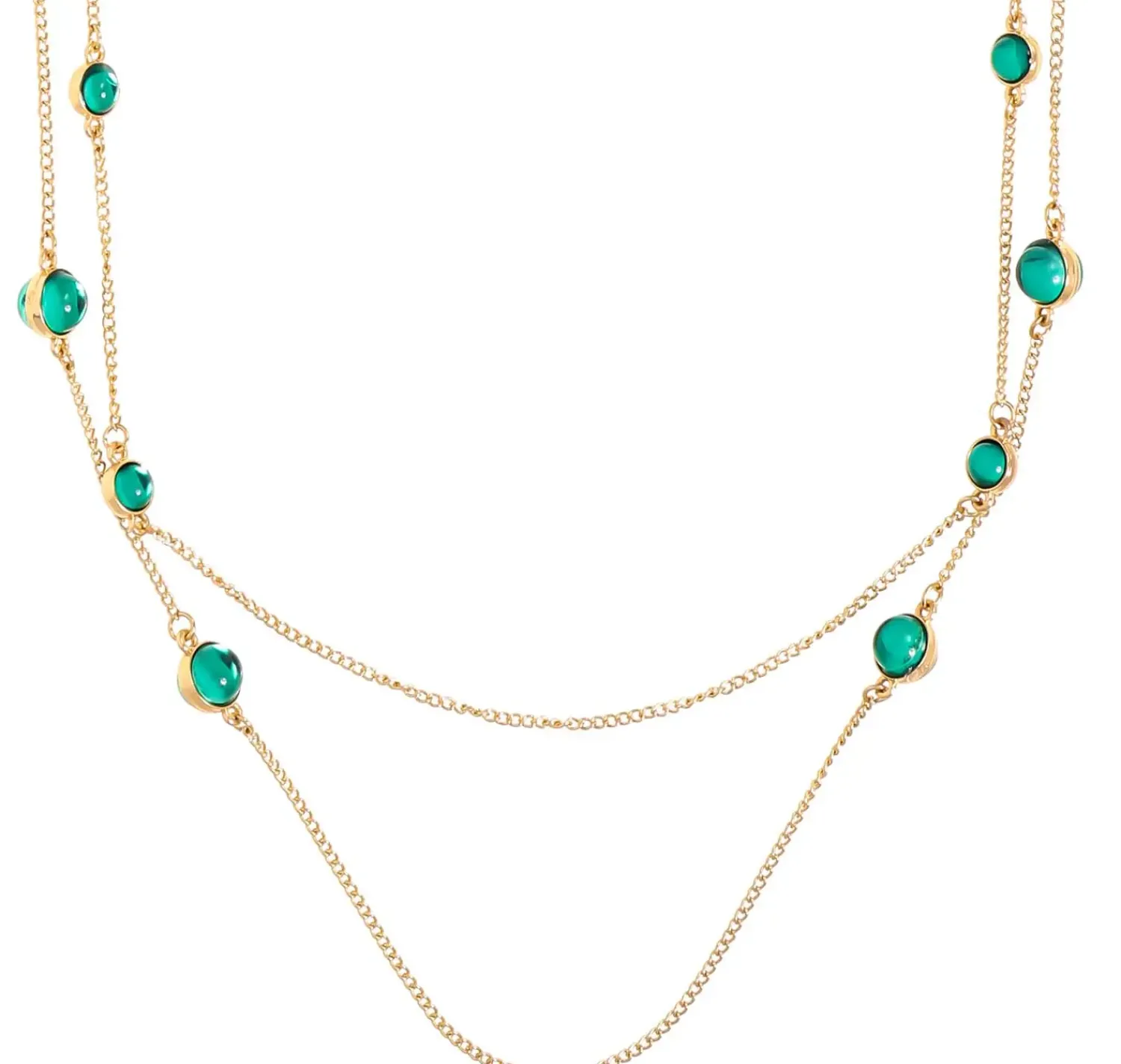 Bijou Brigitte Collier multirangs - Green Marble Sale