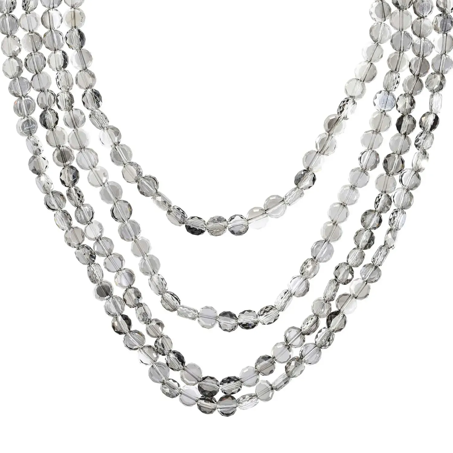 Bijou Brigitte Collier multirangs - Grey Pearls Hot