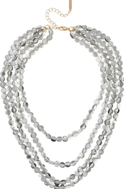 Bijou Brigitte Collier multirangs - Grey Pearls Hot