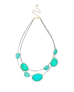 Bijou Brigitte Collier multirangs - Hammered Turquoise Online