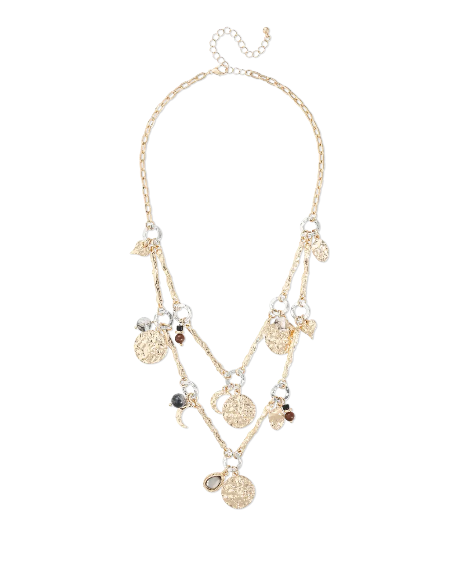 Bijou Brigitte Collier multirangs - Hammered Charms New