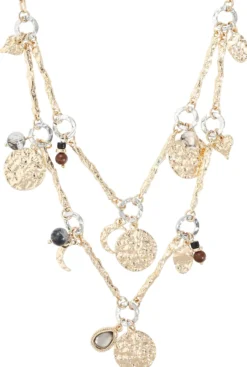 Bijou Brigitte Collier multirangs - Hammered Charms New