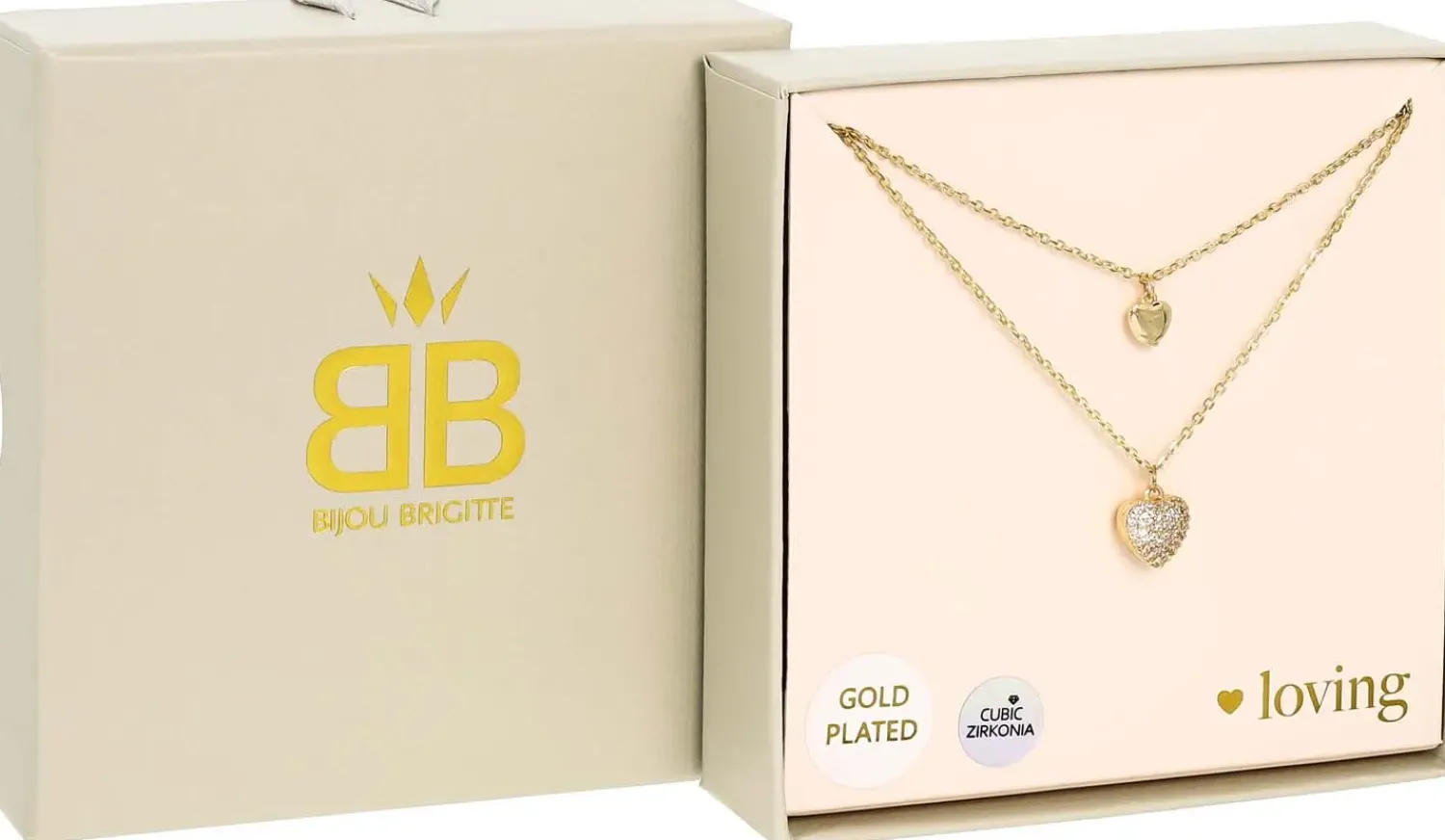 Bijou Brigitte Collier multirangs - Heart Duo Outlet