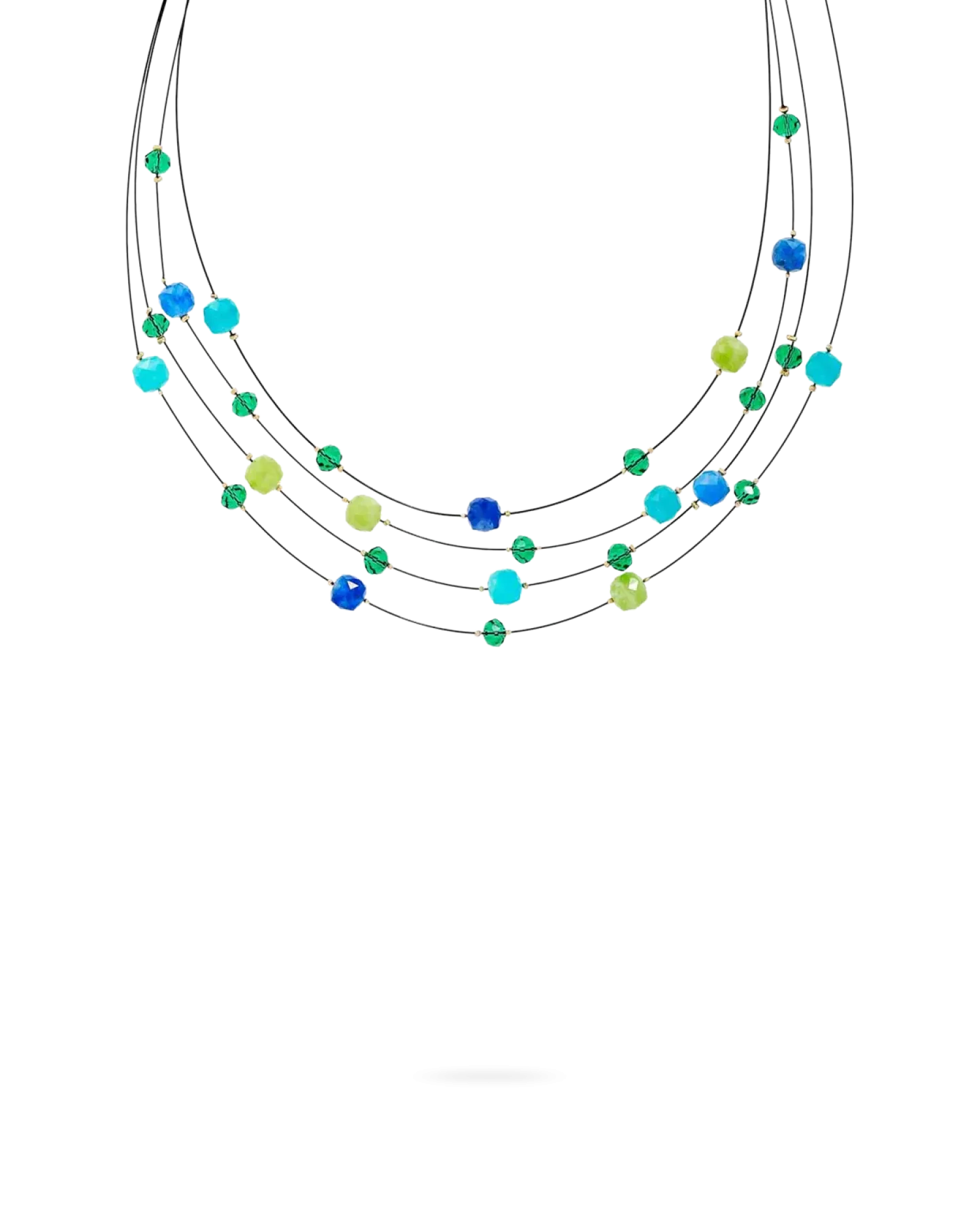 Bijou Brigitte Collier multirangs - Jade Stone New
