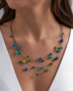 Bijou Brigitte Collier multirangs - Jade Stone New