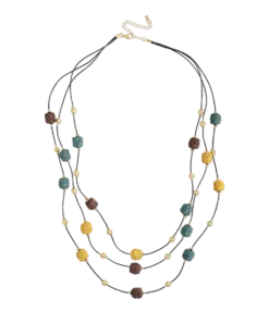 Bijou Brigitte Collier multi-rangs - Lava Stone New