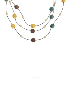 Bijou Brigitte Collier multi-rangs - Lava Stone New