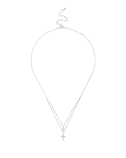 Bijou Brigitte Collier multirangs - Luminous Cross Outlet