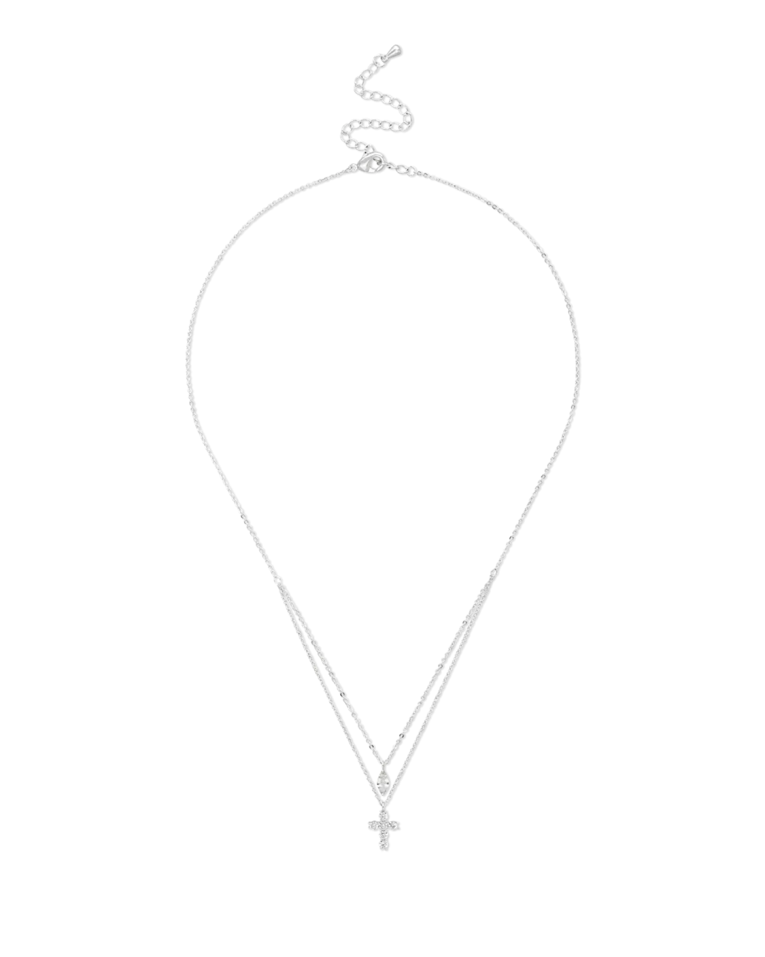 Bijou Brigitte Collier multirangs - Luminous Cross Outlet