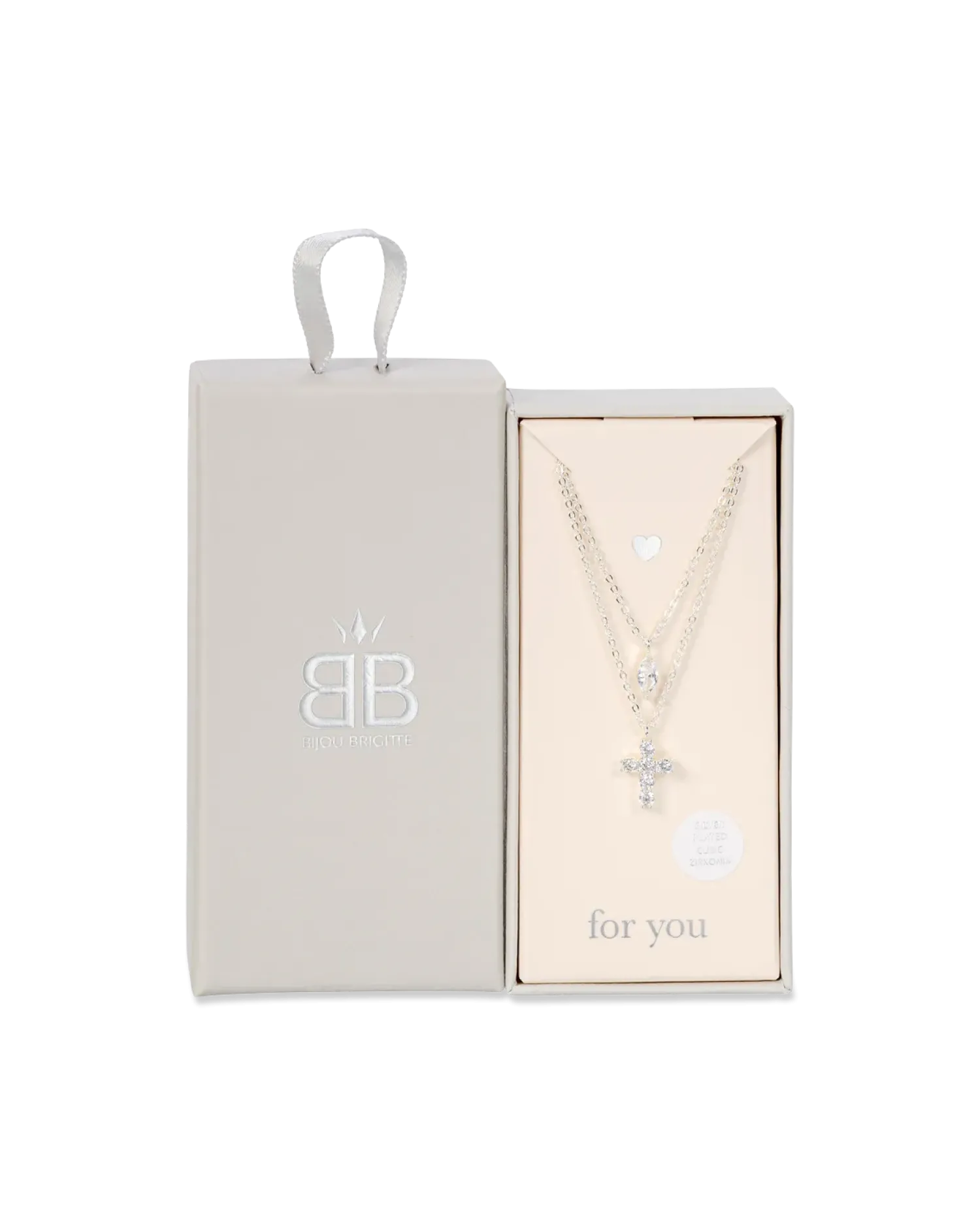 Bijou Brigitte Collier multirangs - Luminous Cross Outlet