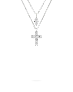 Bijou Brigitte Collier multirangs - Luminous Cross Outlet