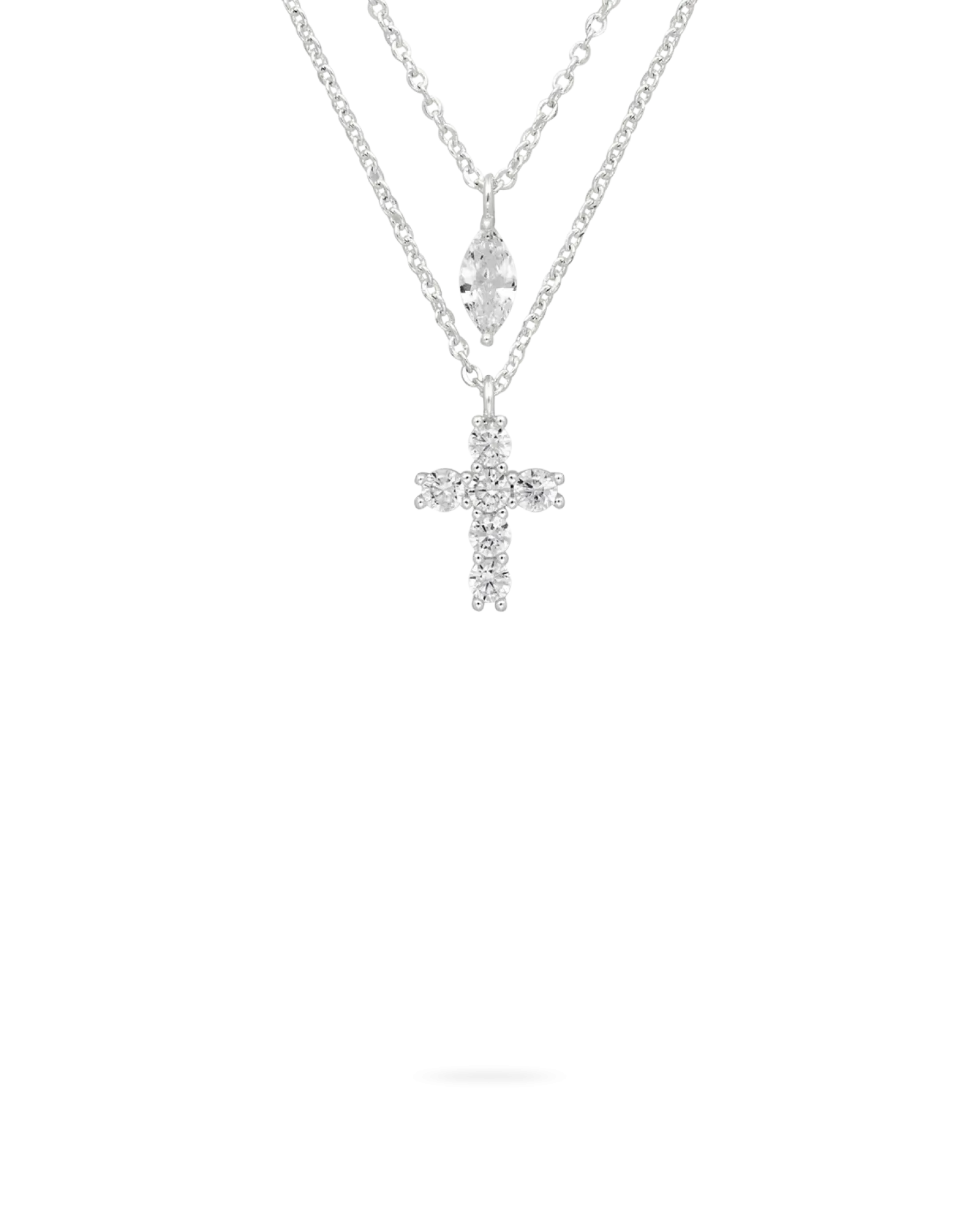 Bijou Brigitte Collier multirangs - Luminous Cross Outlet