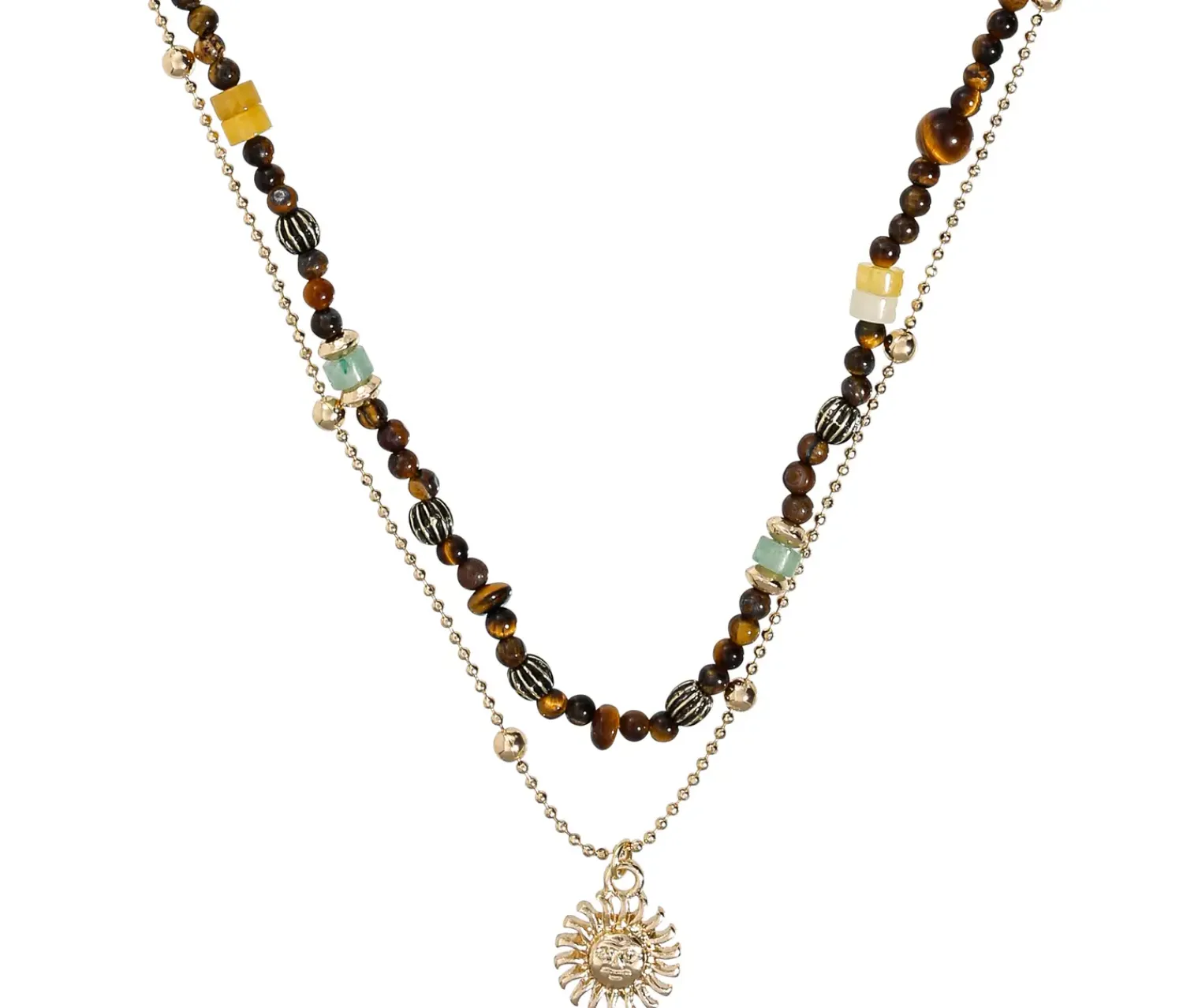 Bijou Brigitte Collier multirangs - Nature Jade Discount