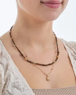 Bijou Brigitte Collier multirangs - Nature Jade Discount