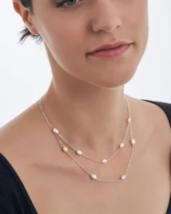 Bijou Brigitte Collier multirangs - Ocean Pearls Hot