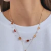 Bijou Brigitte Collier multirangs - Orange Agate Outlet