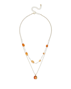 Bijou Brigitte Collier multirangs - Orange Agate Outlet