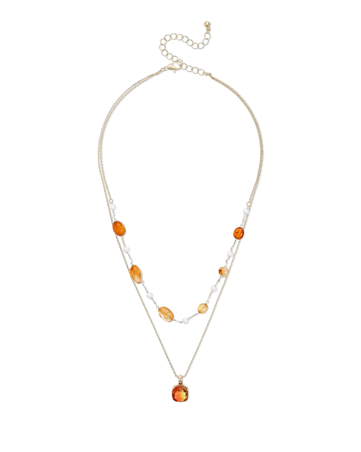 Bijou Brigitte Collier multirangs - Orange Agate Outlet