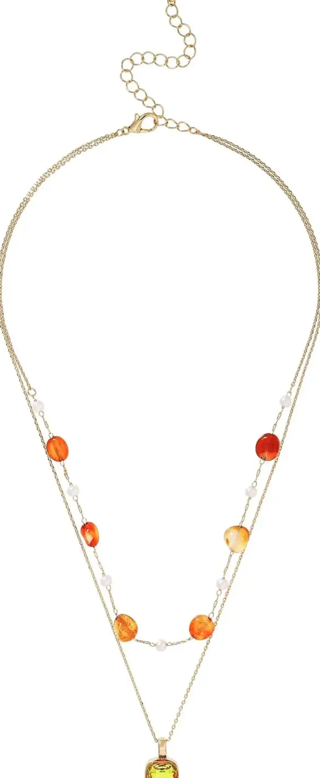 Bijou Brigitte Collier multirangs - Orange Agate Outlet