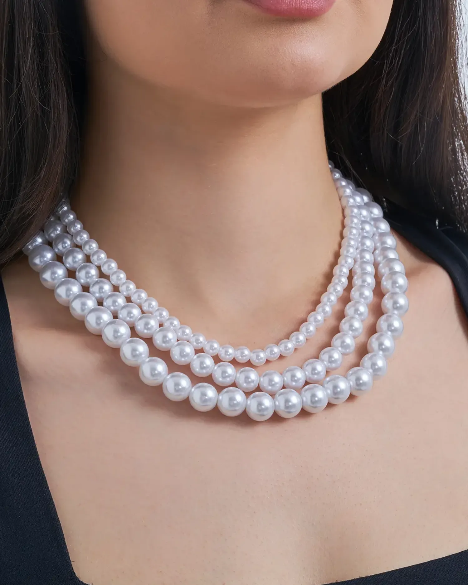 Bijou Brigitte Collier multirangs - Pure Pearl Sale