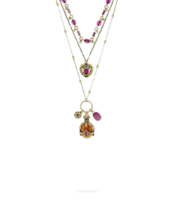 Bijou Brigitte Collier multirangs - Purple Boho