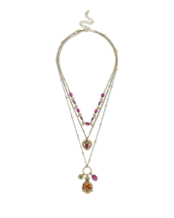 Bijou Brigitte Collier multirangs - Purple Boho