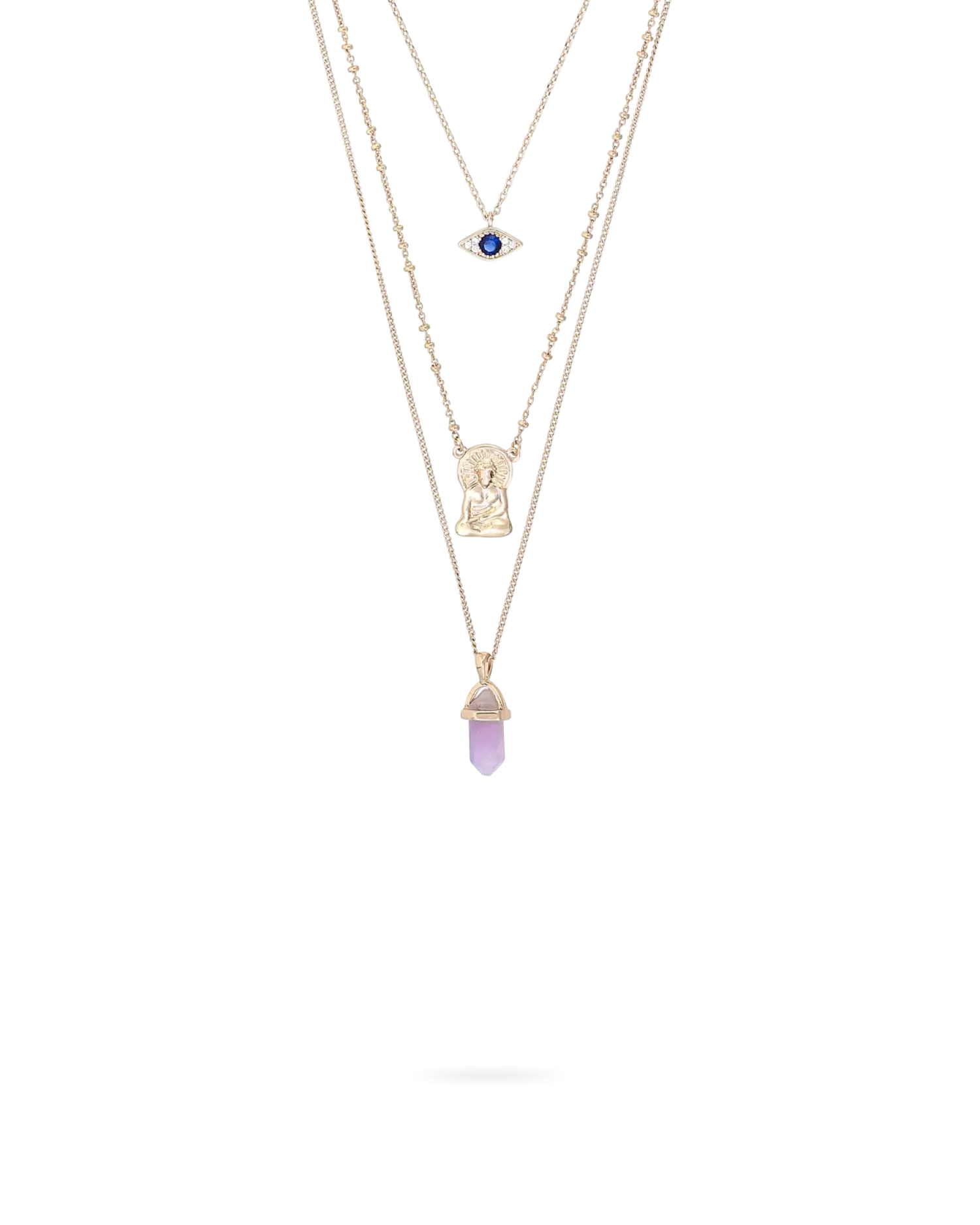 Bijou Brigitte Collier multirangs - Shiny Amethyst Hot