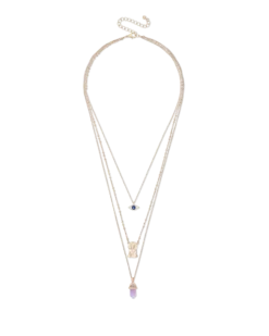 Bijou Brigitte Collier multirangs - Shiny Amethyst Hot