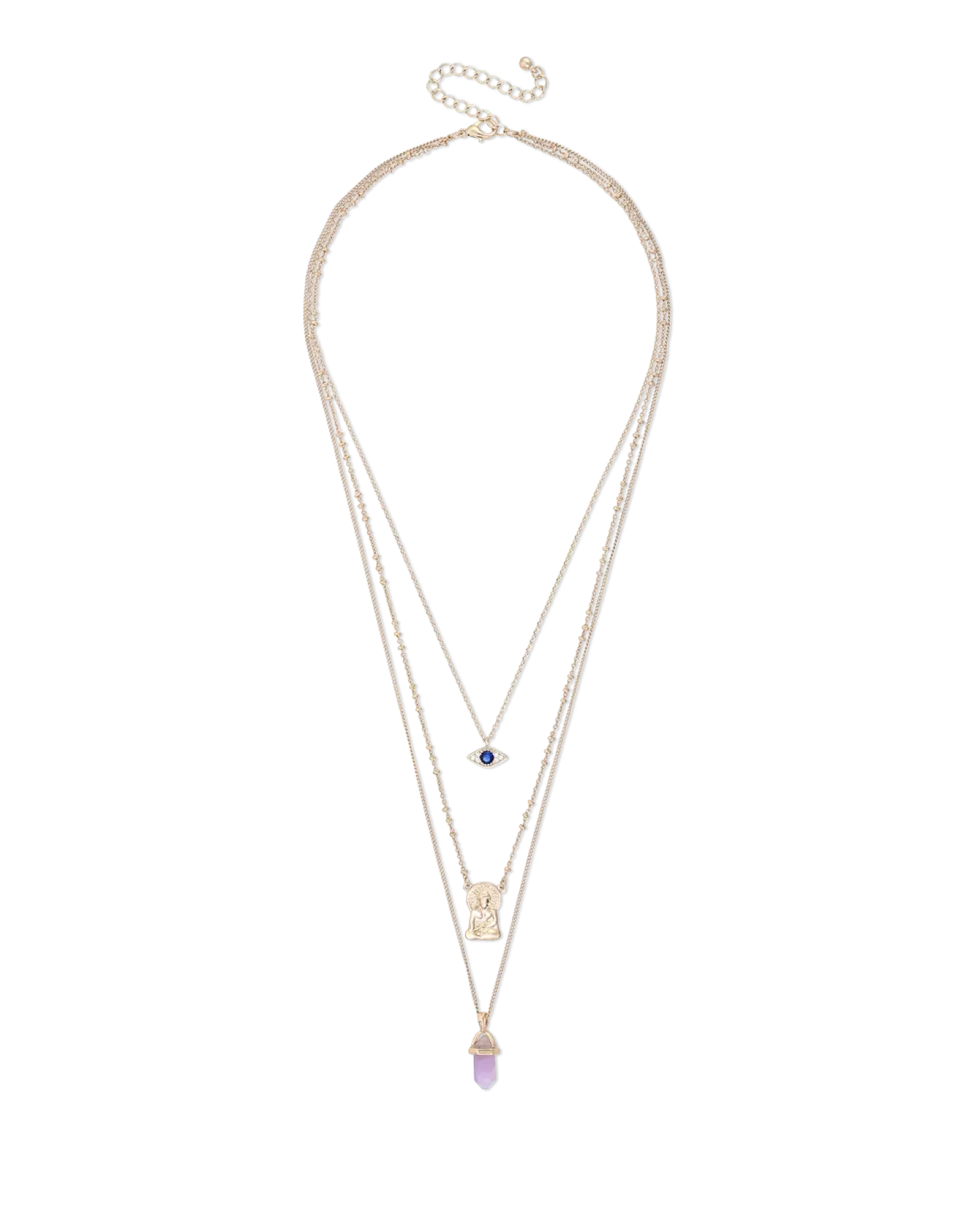 Bijou Brigitte Collier multirangs - Shiny Amethyst Hot