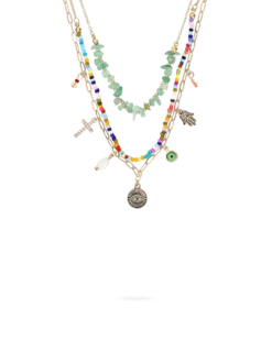 Bijou Brigitte Collier multi-rangs - Shiny Symbols Discount