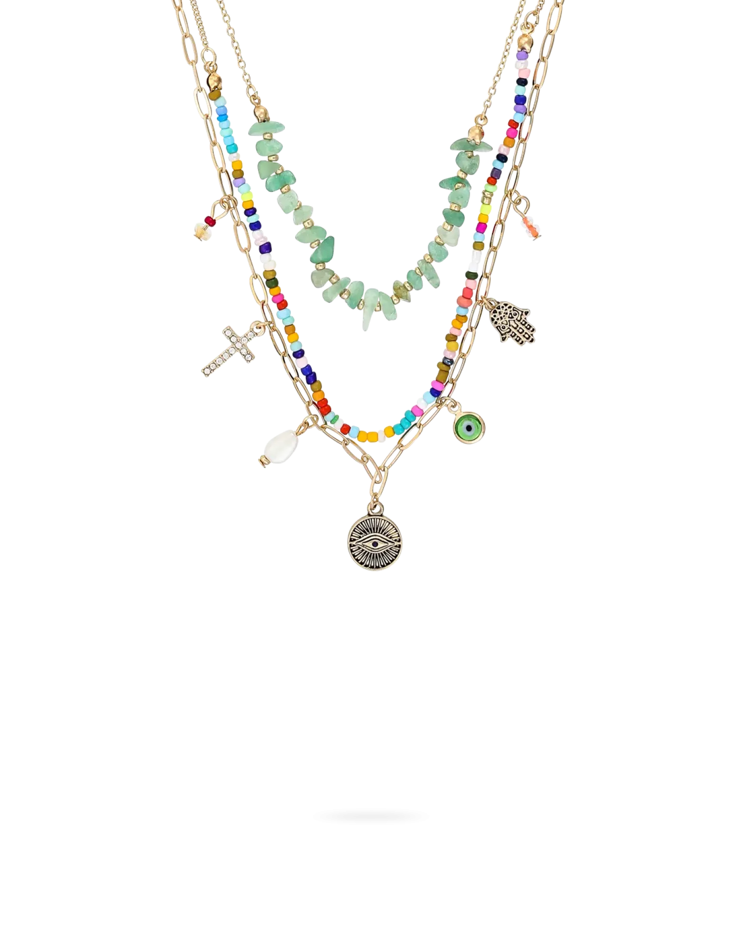 Bijou Brigitte Collier multi-rangs - Shiny Symbols Discount