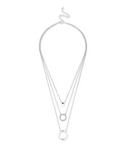 Bijou Brigitte Collier multirangs - Silver Circles Clearance