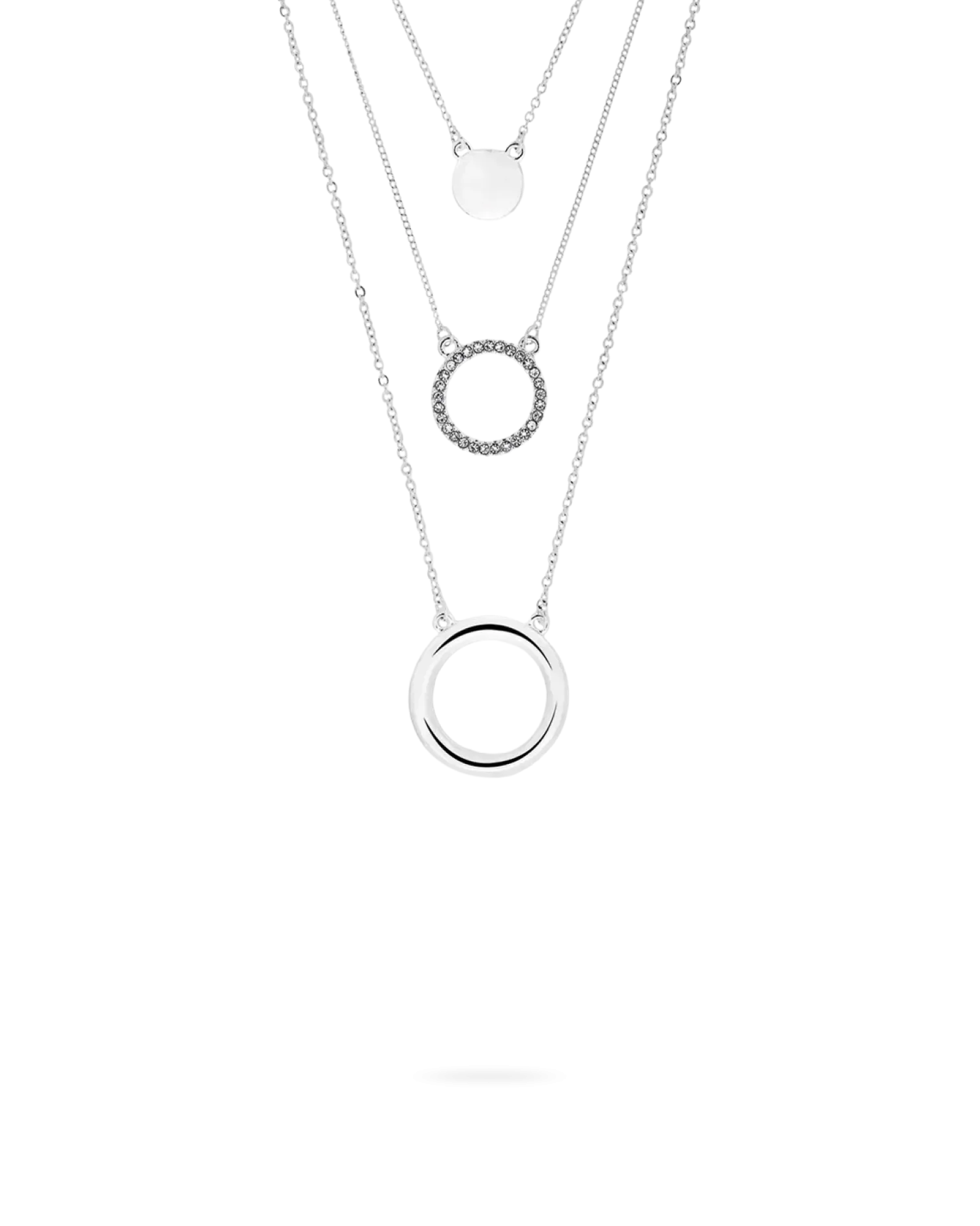 Bijou Brigitte Collier multirangs - Silver Circles Clearance