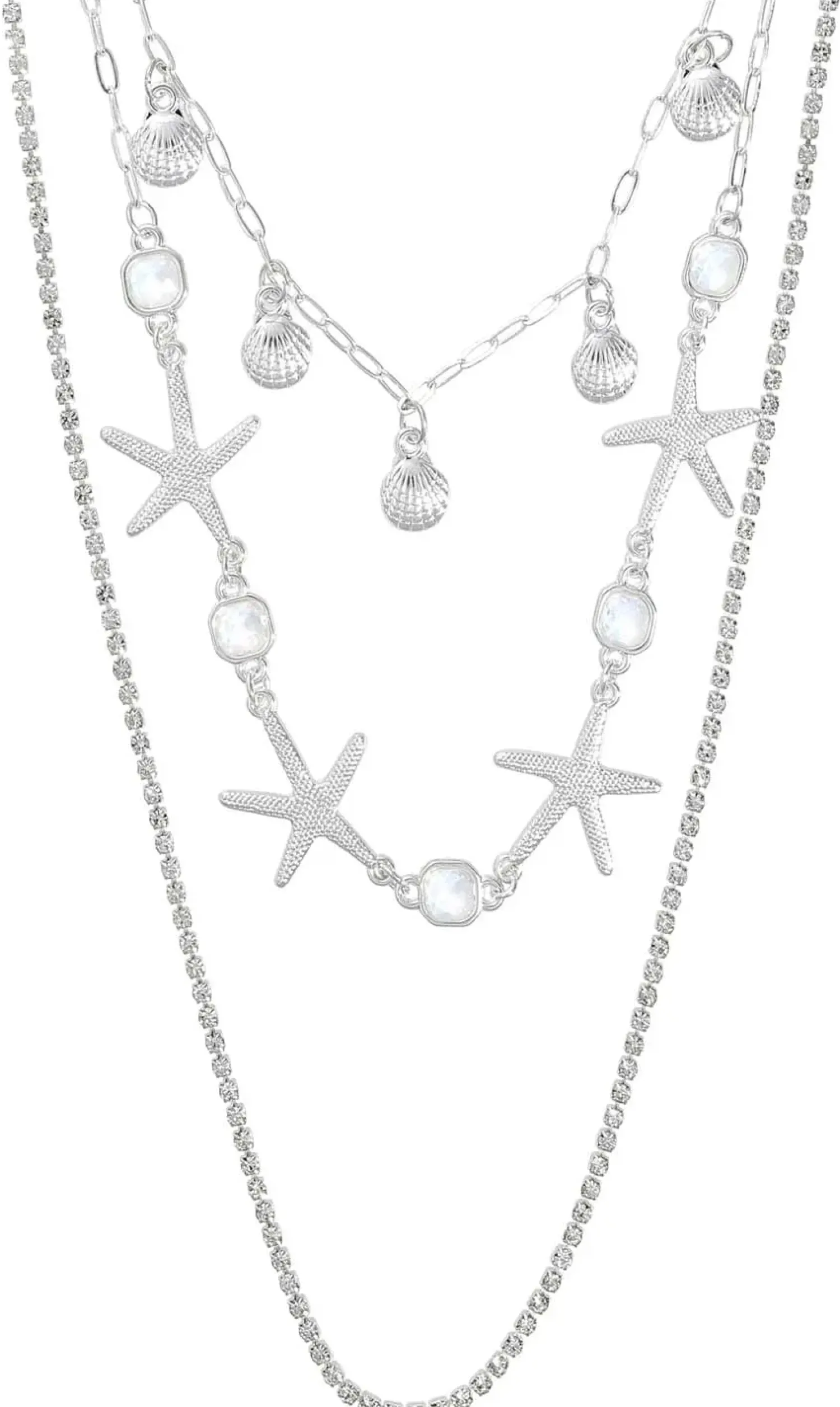 Bijou Brigitte Collier multirangs - Silver Shore Clearance