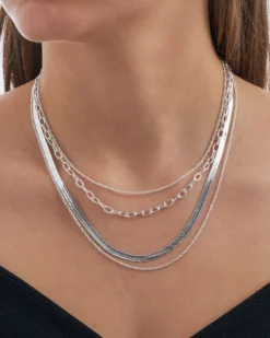 Bijou Brigitte Collier multirangs - Silver Shine Discount