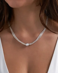 Bijou Brigitte Collier multirangs - Soft Silver Sale