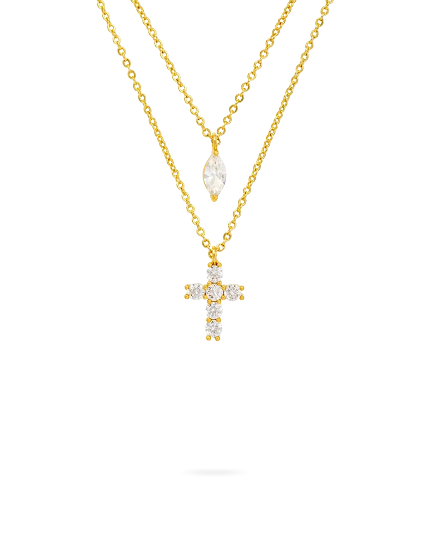 Bijou Brigitte Collier multirangs - Sparkling Cross