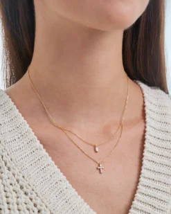 Bijou Brigitte Collier multirangs - Sparkling Cross