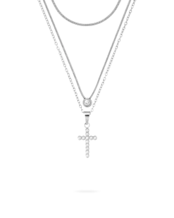 Bijou Brigitte Collier multirangs - Steel Grace Discount