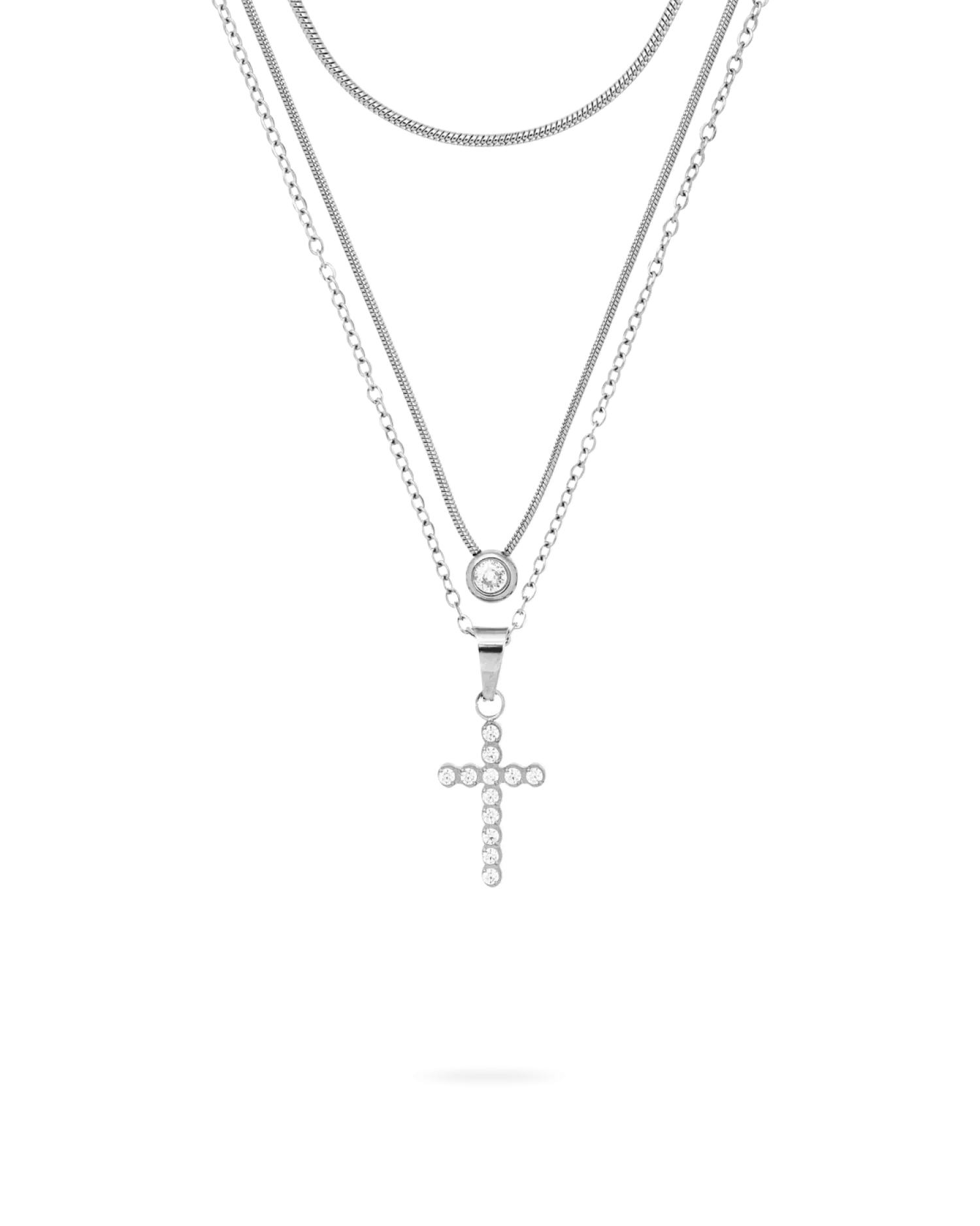 Bijou Brigitte Collier multirangs - Steel Grace Discount