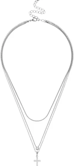 Bijou Brigitte Collier multirangs - Steel Grace Discount