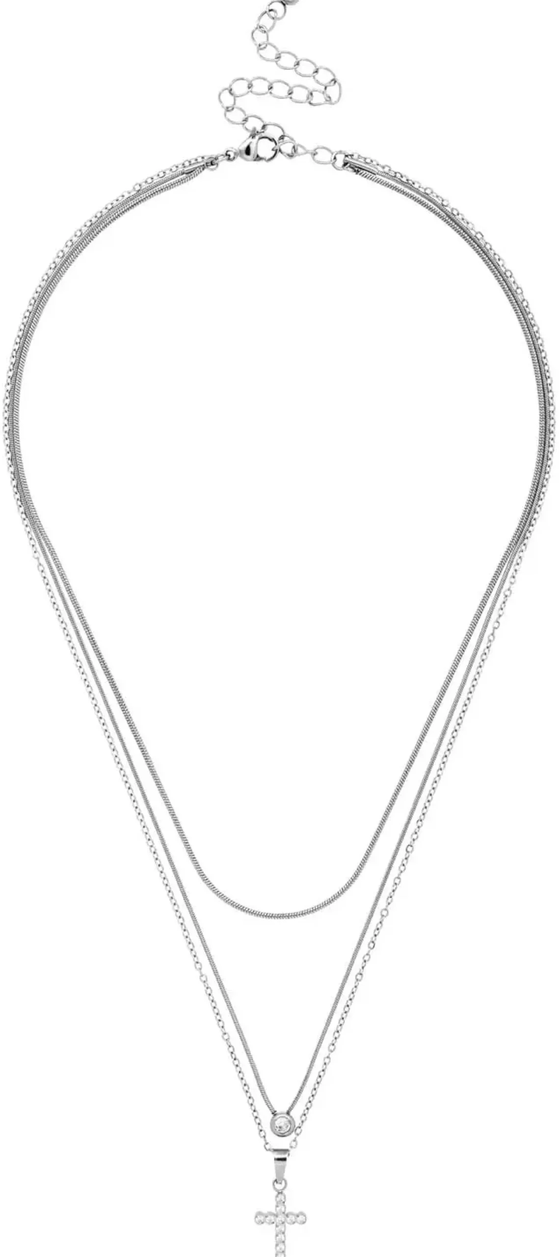 Bijou Brigitte Collier multirangs - Steel Grace Discount