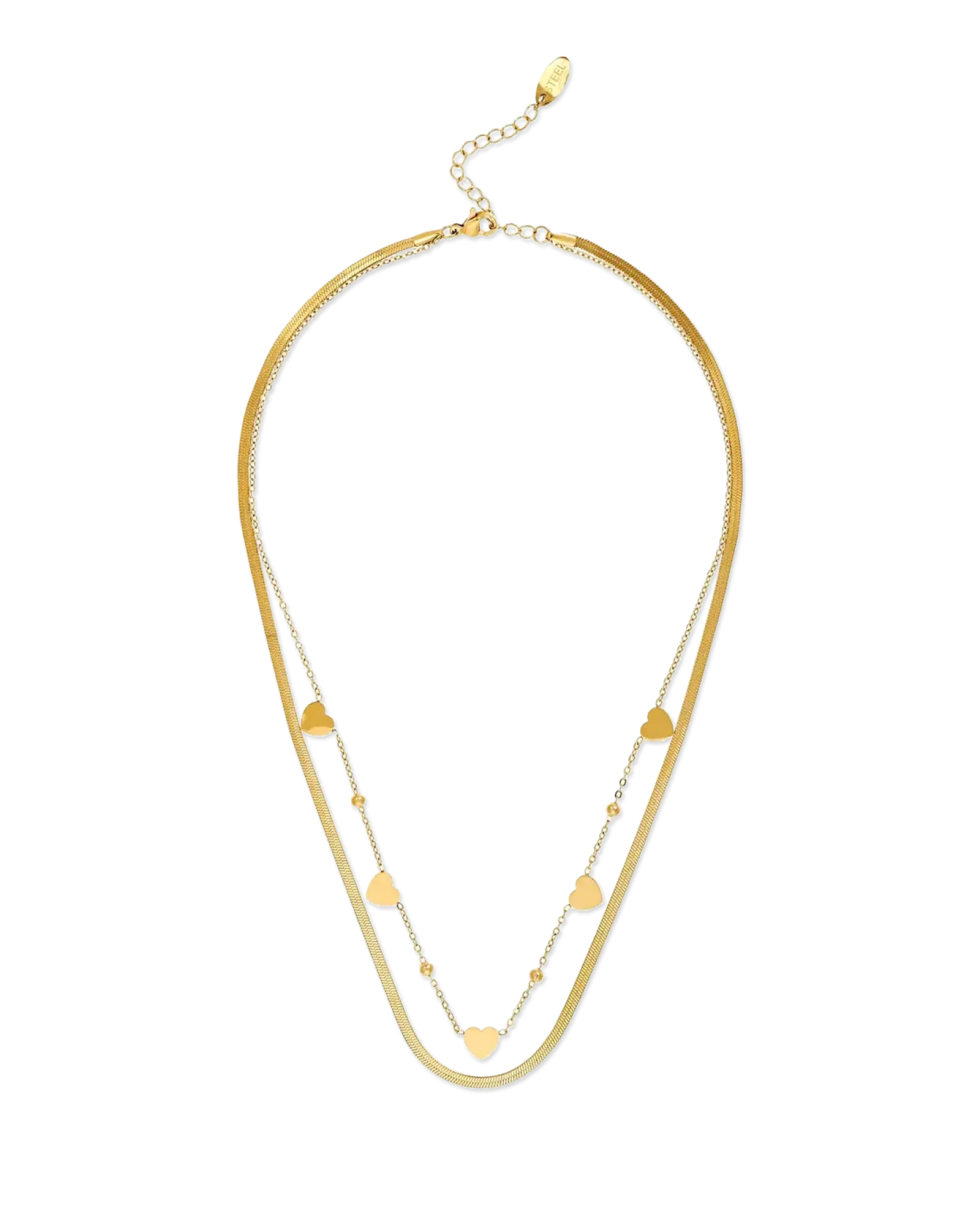 Bijou Brigitte Collier multirangs - Steel Hearts New