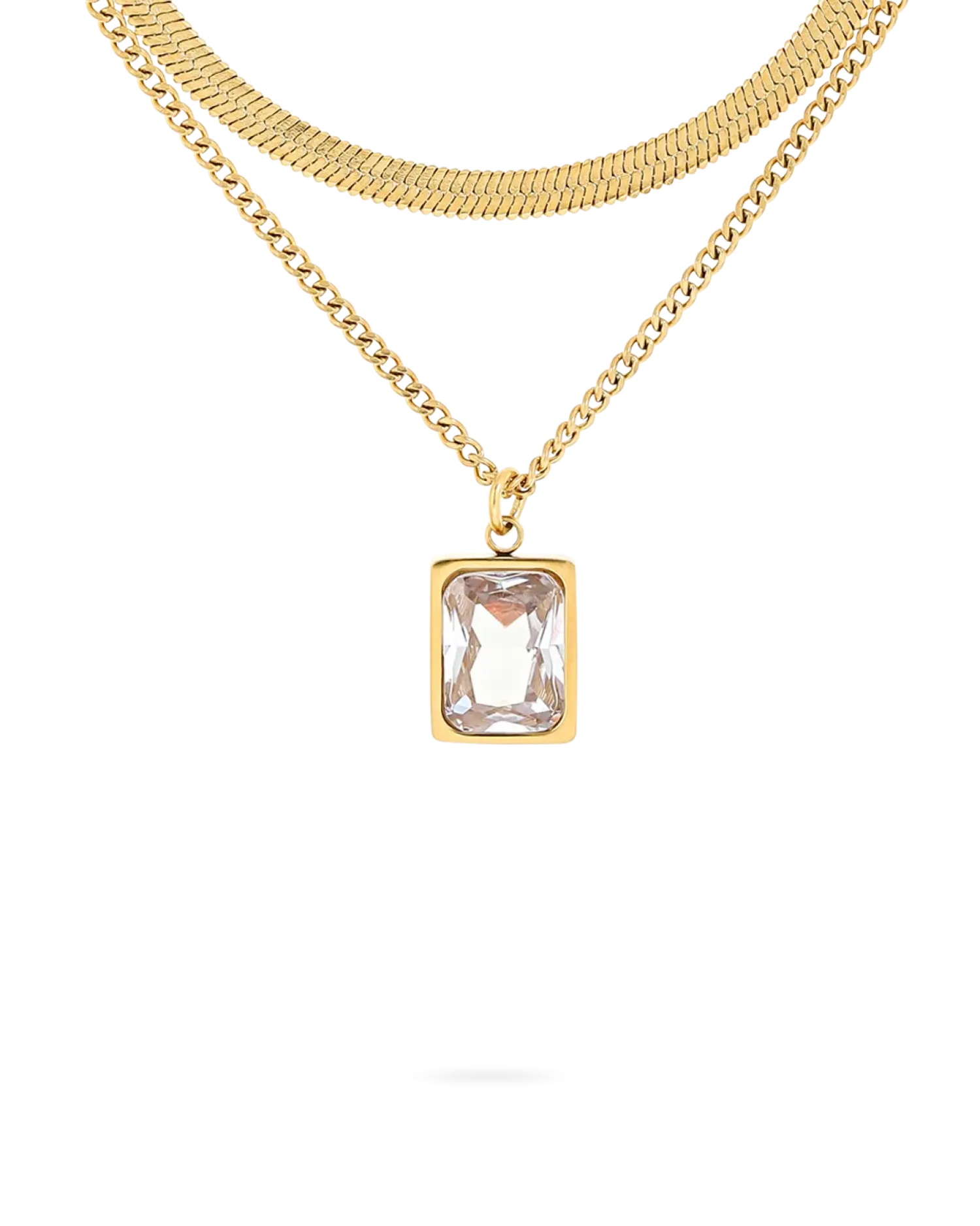 Bijou Brigitte Collier multirangs - Steel Rectangle Online