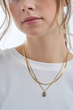 Bijou Brigitte Collier multirangs - Steel Rectangle Online